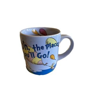 Dr. Seuss Mug Blue Oh the Places Youll Go Vandor Ceramic Graduation Gift
